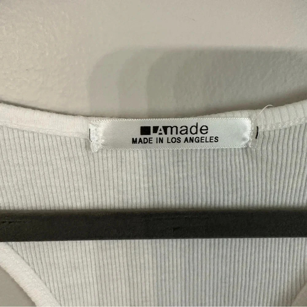 LaMade Revolve White Ribbed Racerback Lightweight Tanks NWOT - Picture 5 of 7
